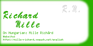 richard mille business card