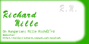 richard mille business card